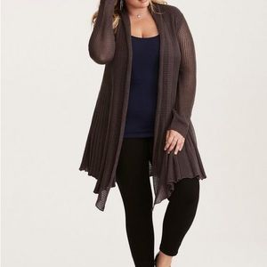 Torrid Fit and Flare Open Front Cardigan